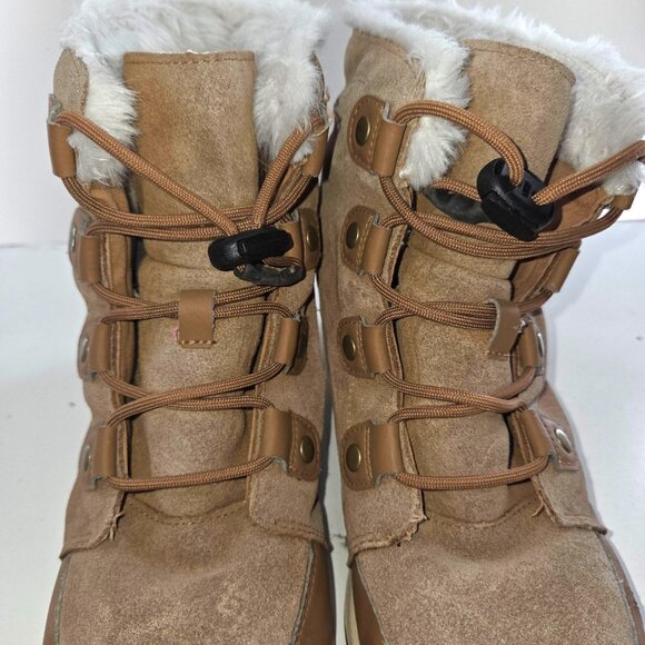 Sorel Explorer II Joan Faux Fur Boot Suede Velvet Tan size 7 - Picture 4 of 10
